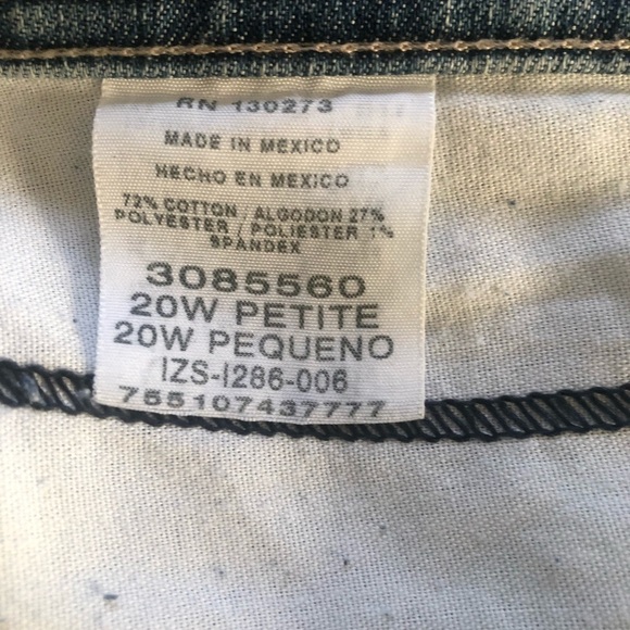 Lee Classic Fit Women's Size 20W Blue Denim Straight Jeans - Picture 6 of 7